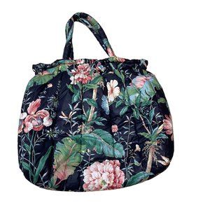 TOTE FOLKS Womens Floral Handmade Fabric Tote Hand Bag Purse Large Pockets Pouch